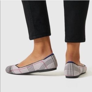 Rothy’s The Flat Glen Gray Plaid Round size 8.5